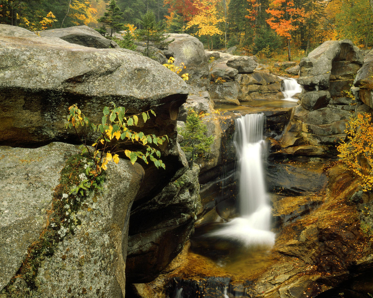 Времена года Осень Водопады - Природа