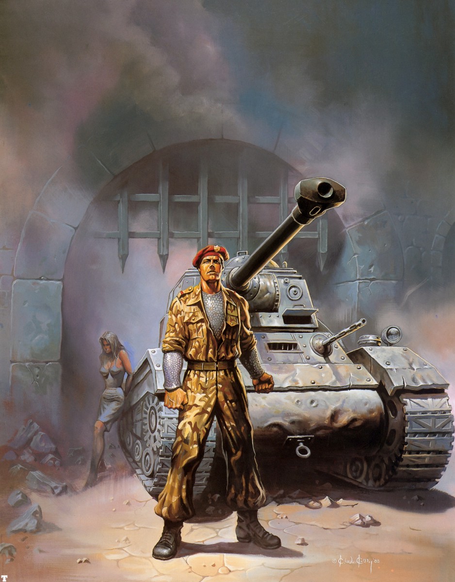 Фото Ken Kelly Танки Солдаты Фантастика Рисованные  для мобильного телефона танк солдат Фэнтези