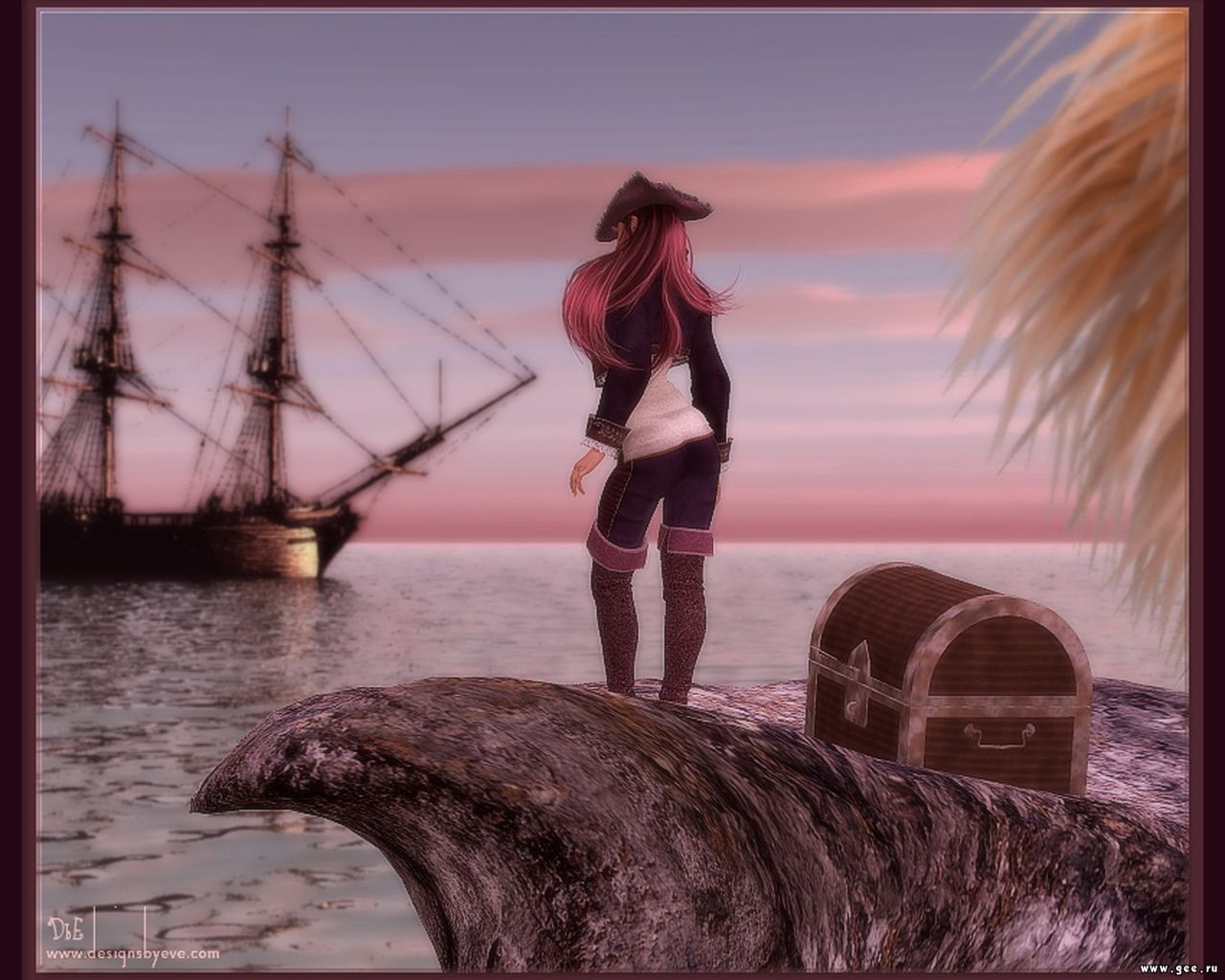 Пират на берегу моря
