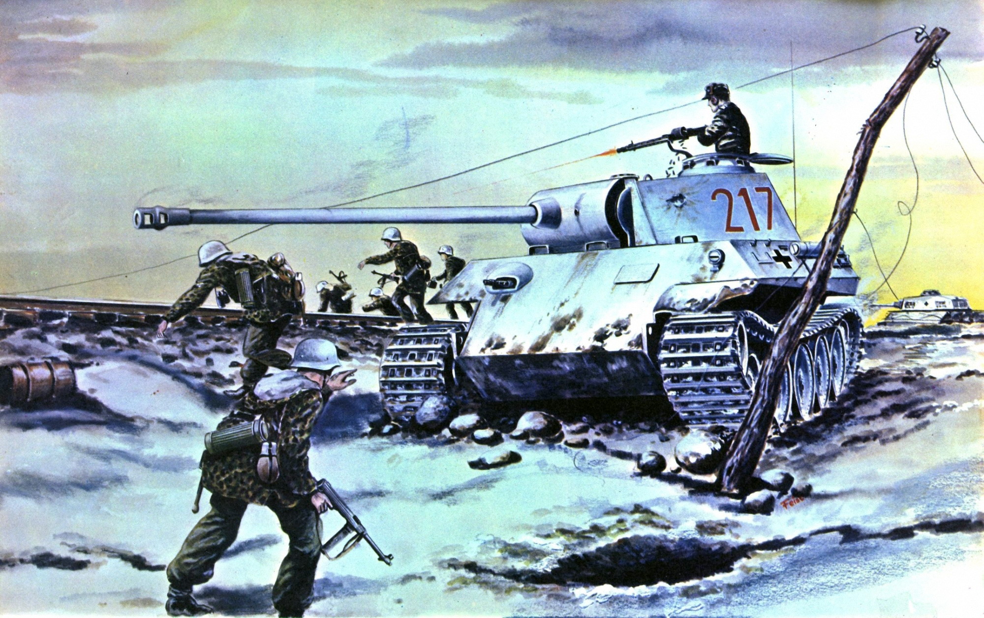 Зимнее танковое сражение