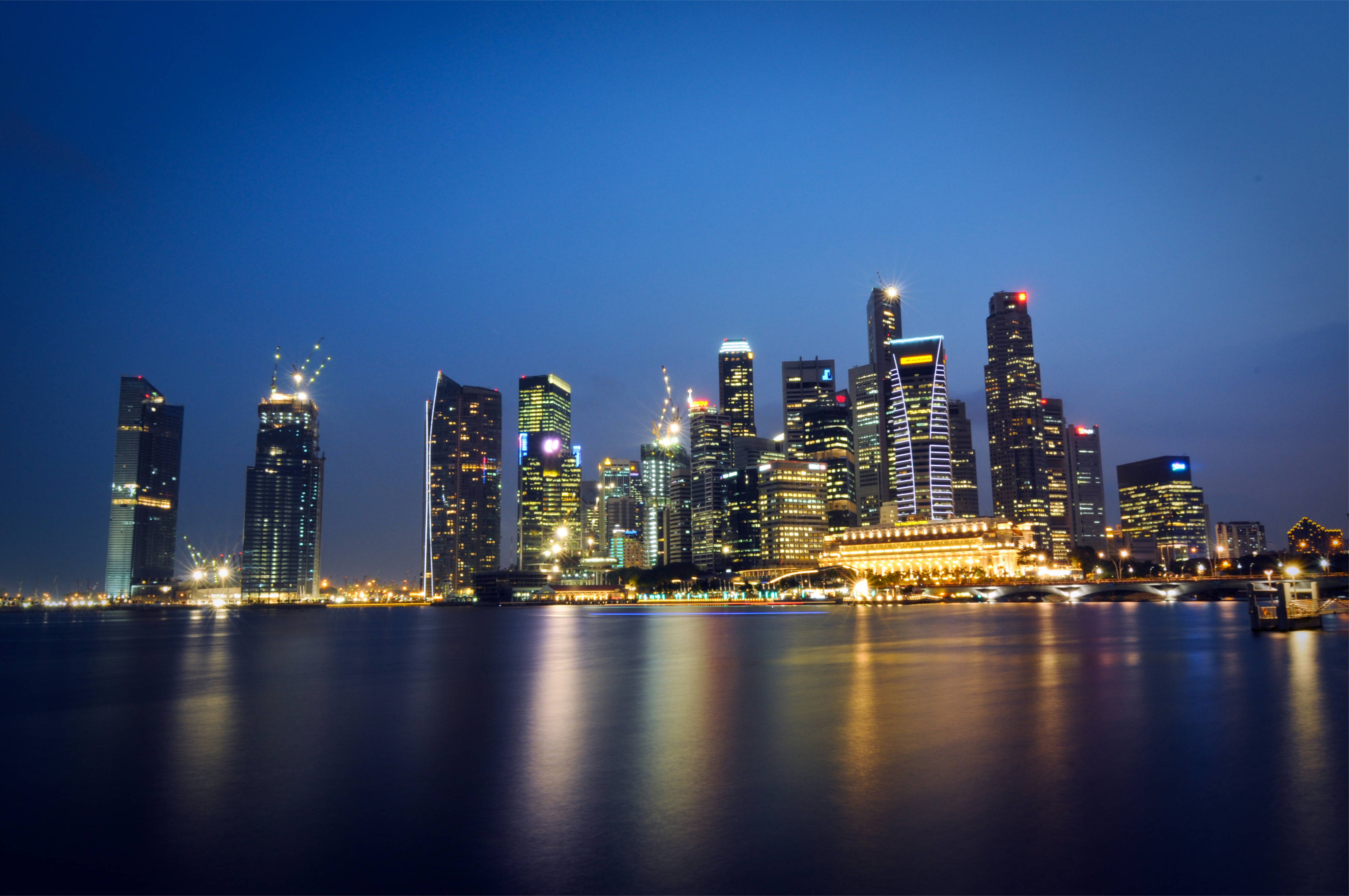 Сингапур ночь освещение бесплатно