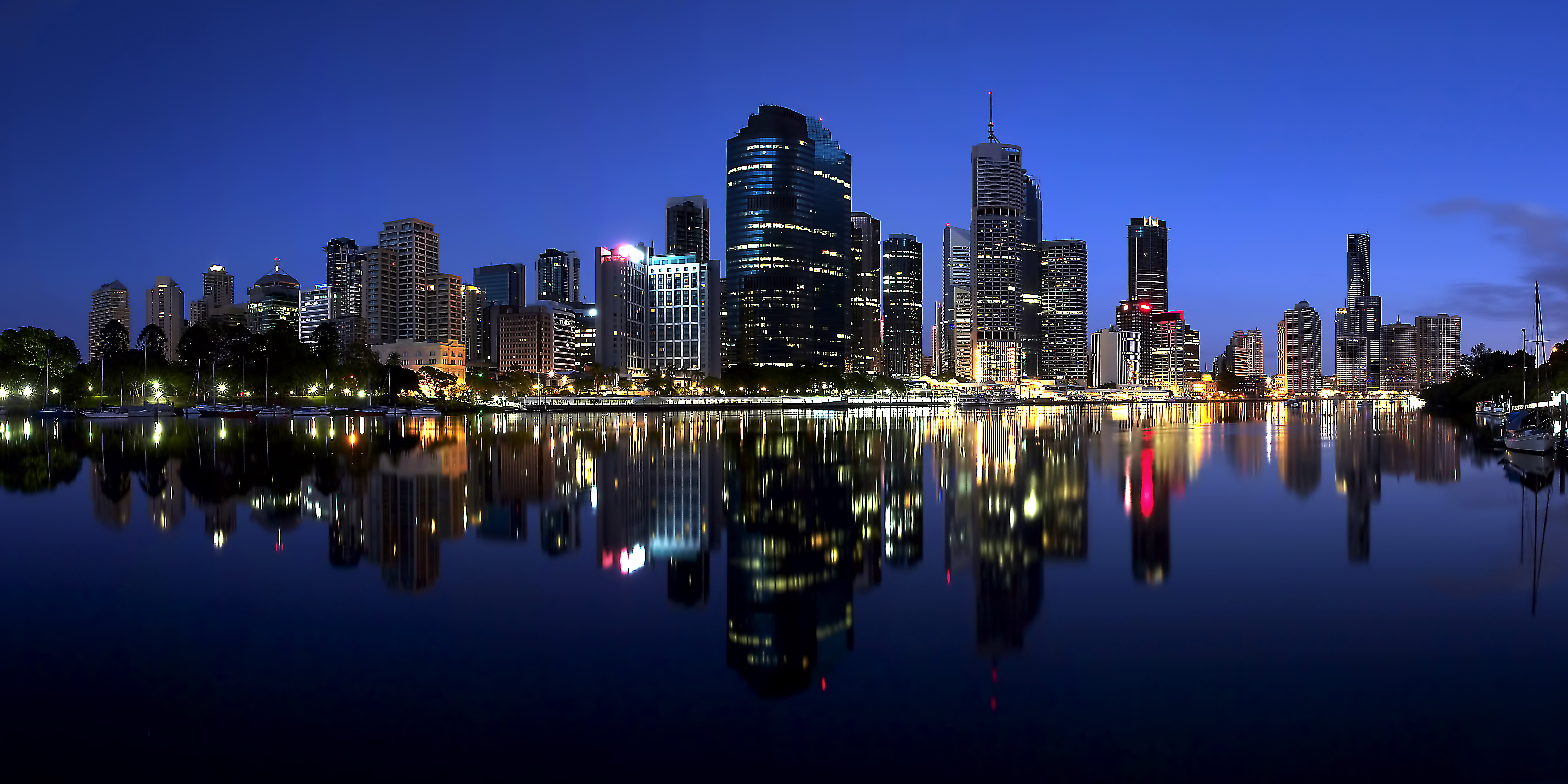 Австралия, Мельбурн, город, ночь, огни бесплатно
