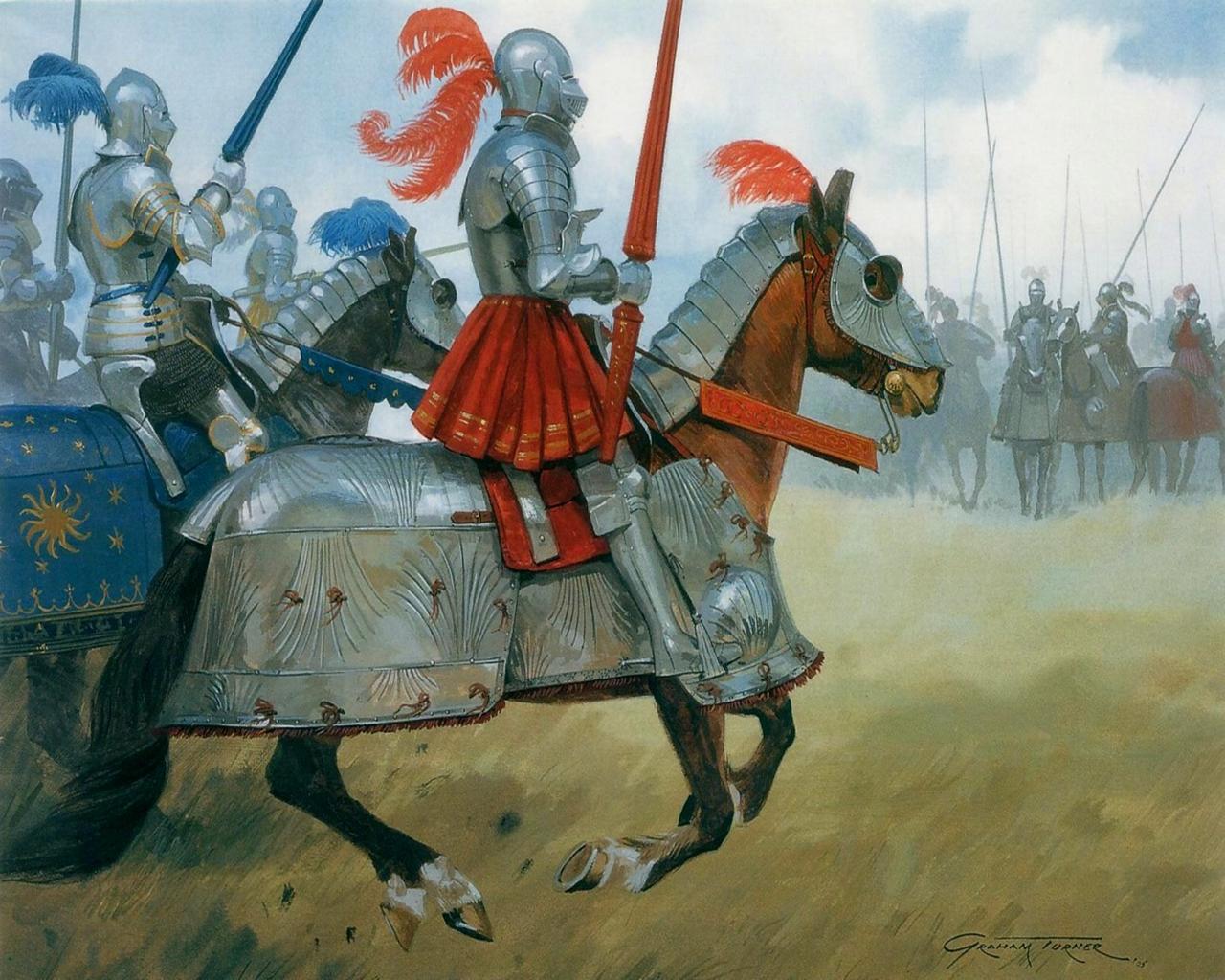 Фотография Knights Рыцарь в доспехах на коне в доспехах Живопись