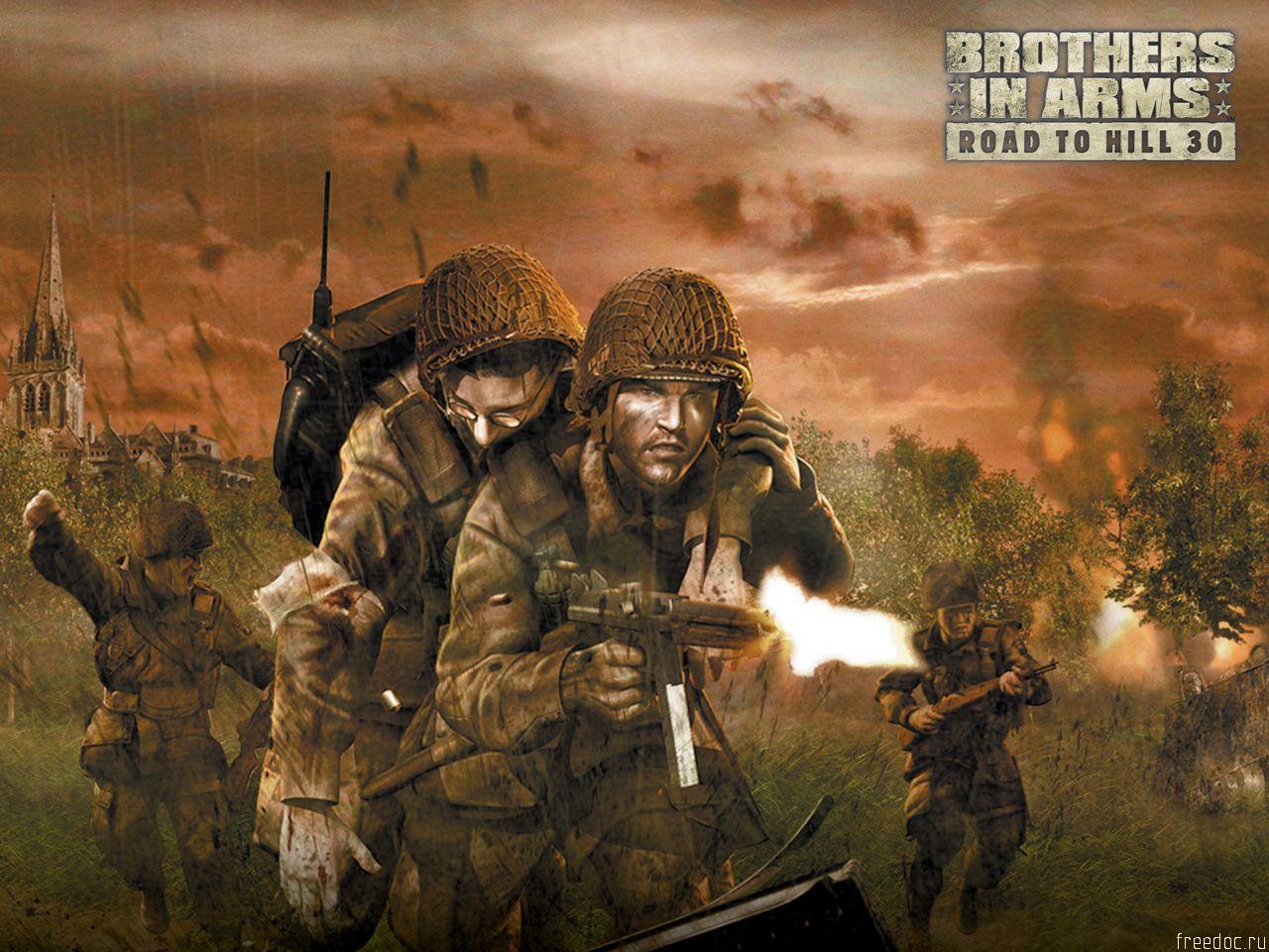 Обои для рабочего стола Brothers in Arms Brothers in Arms: Road to Hill 30 Игры компьютерная игра