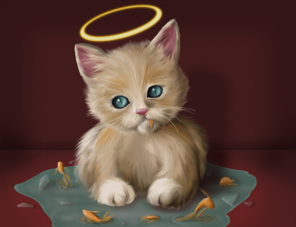фотографии милых мультяшных котят