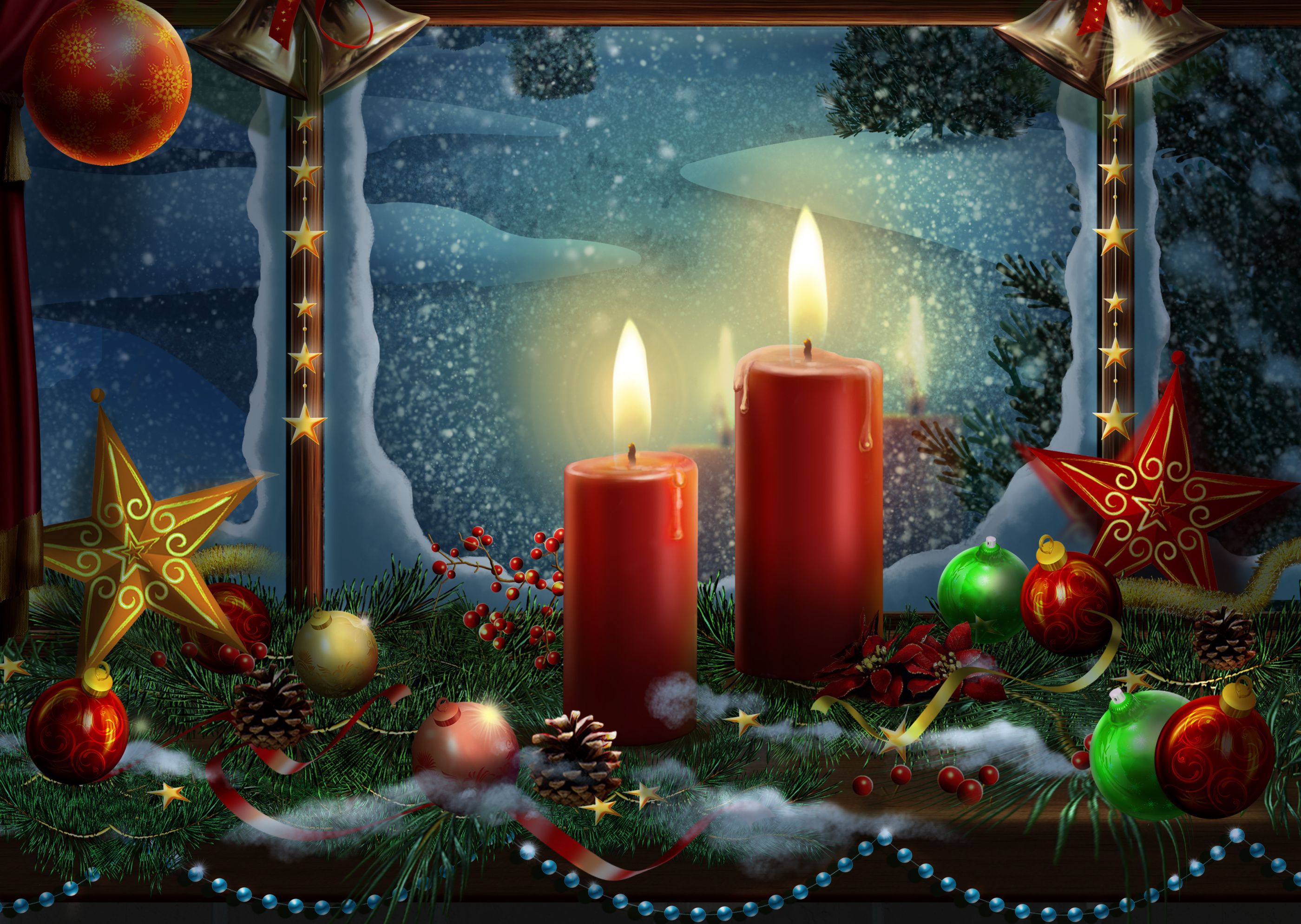 Рождество свечи надпись Christmas candles the inscription без смс