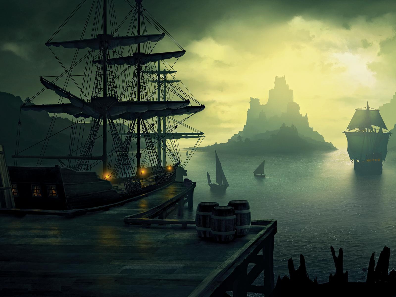 корабль пиратский фэнтези графика ship pirate fantasy graphics загрузить