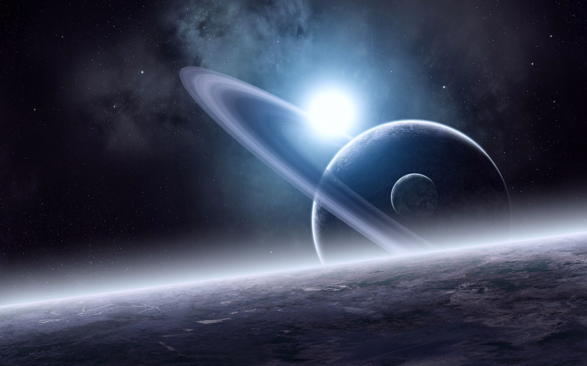 Обои Сатурн земля солнце картинки на рабочий стол на тему Космос - скачать скачать