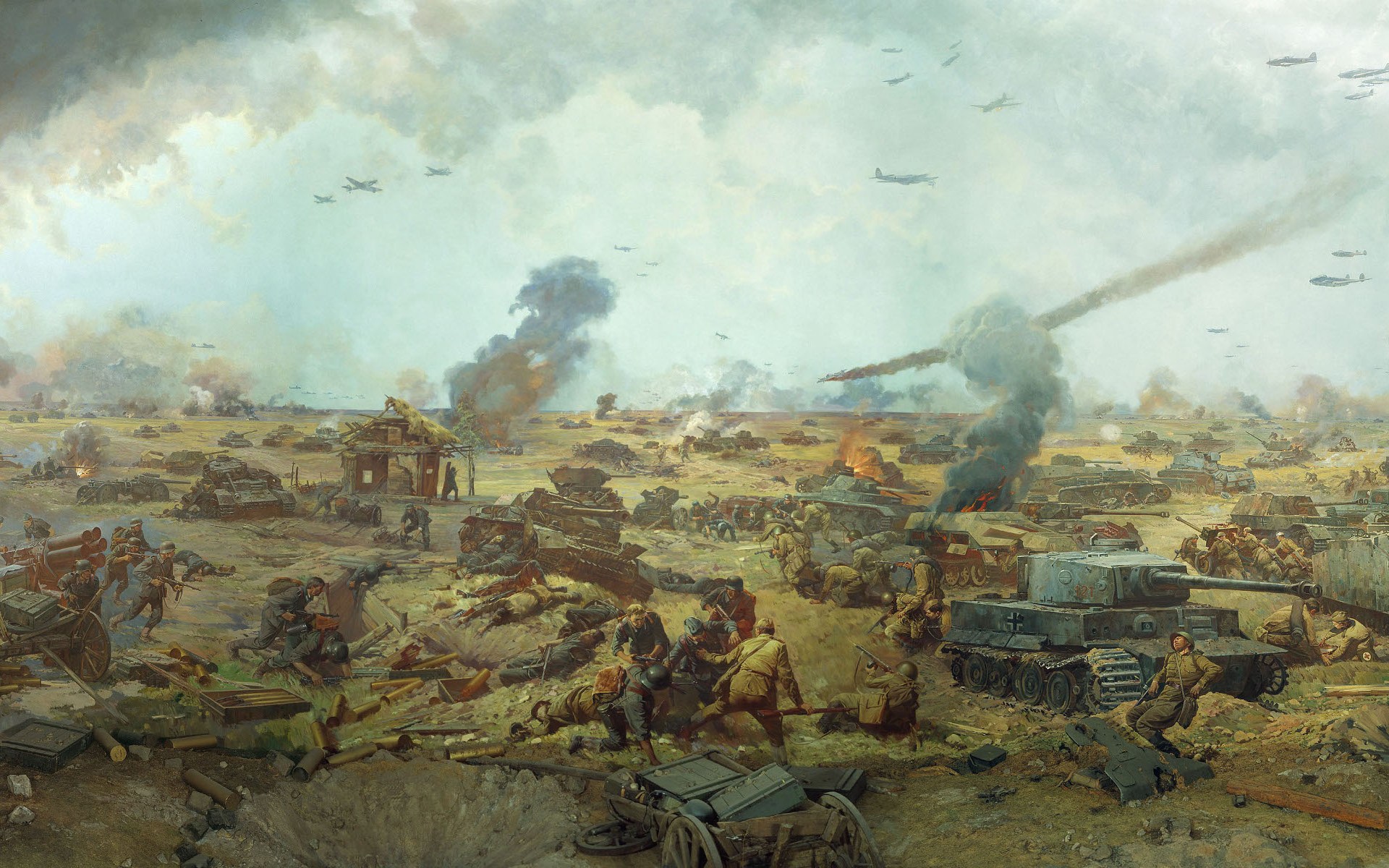 Фото Солдаты поле боя Рисованные военные 1920x1200 солдат Армия