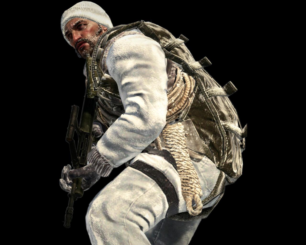 Картинки Call of Duty солдат в белом Игры компьютерная игра