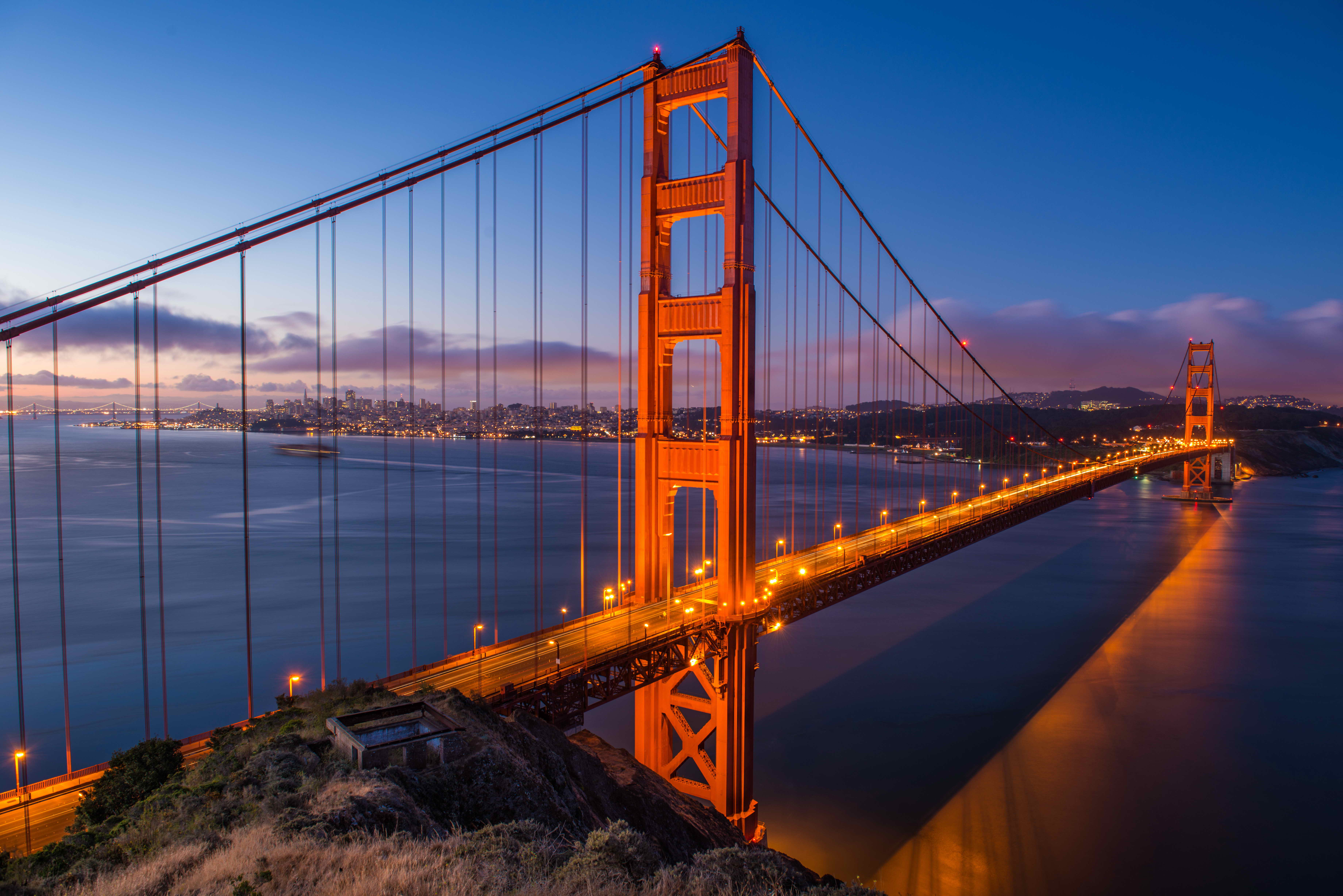 Фотография Калифорния Сан-Франциско США Golden gate bridge мост Города калифорнии штаты америка Мосты город