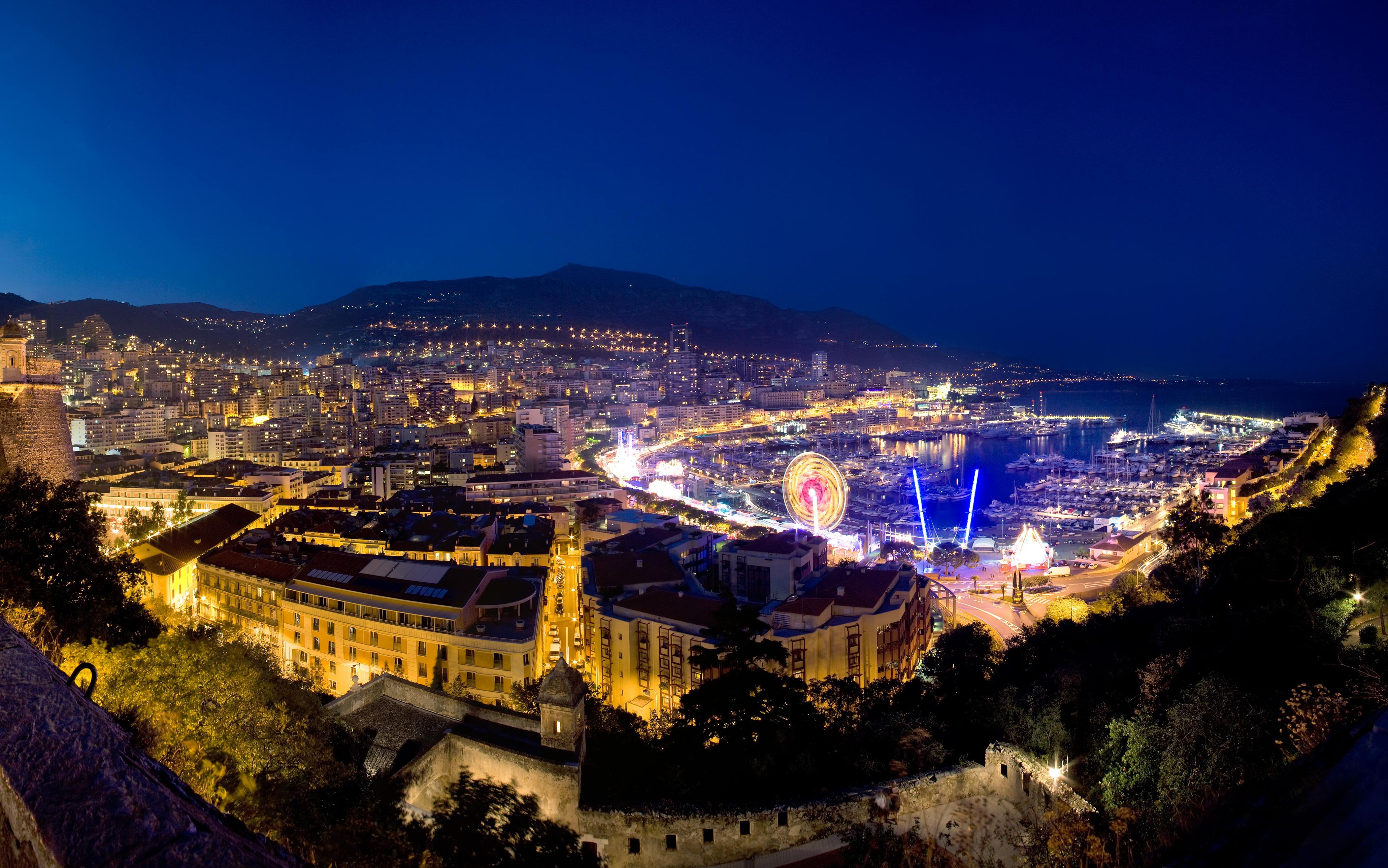 Город ночь Монако загрузить