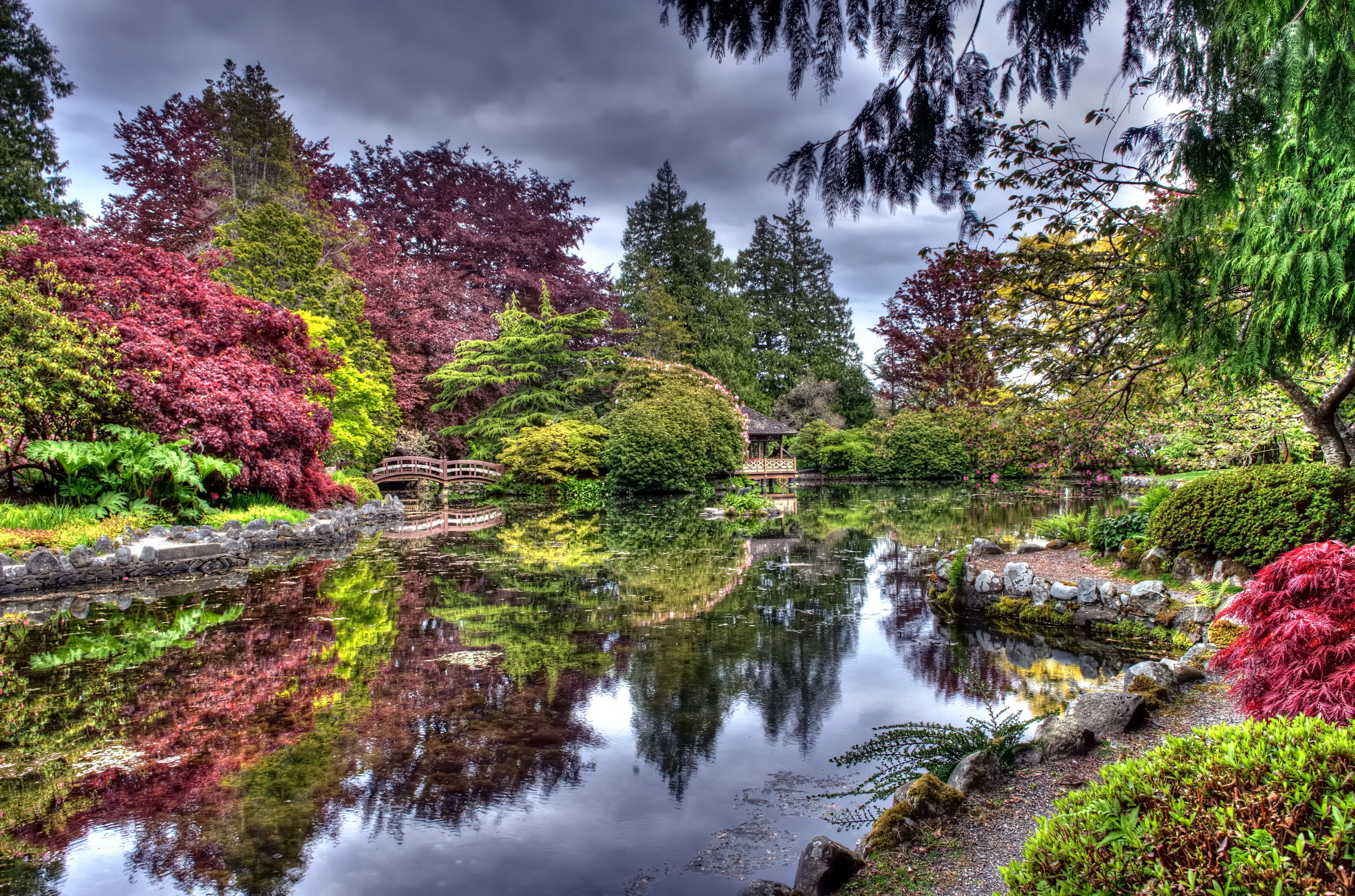 Japanese Garden, Royal Roads University, British Columbia бесплатно