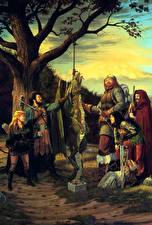 Фотографии Larry Elmore Воители Мужчина Дракон Фэнтези