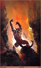 Обои Frank Frazetta Монстр Фэнтези
