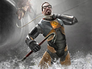 Обои для рабочего стола Half-Life Броне Gordon Freeman Игры