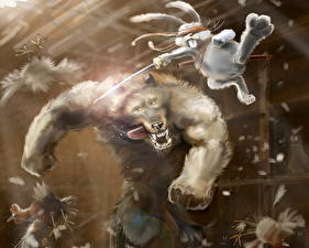 Обои Волк Смешные