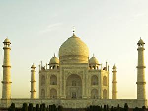 Фотографии Известные строения Индия Тадж-Махал Мечеть Города