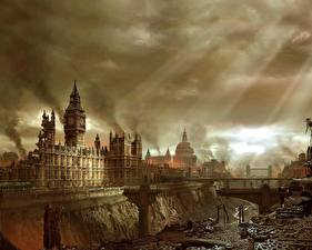Картинка Legendary Руины Англия Лондон Игры