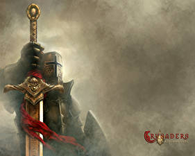 Обои для рабочего стола Crusaders Crusaders: Thy Kingdom Come Рыцарь Меча компьютерная игра