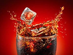 Фотография Напитки Coca-Cola Льда Продукты питания