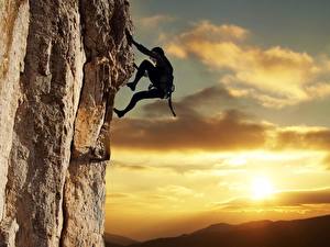 Картинка Скала Силуэта спортивные