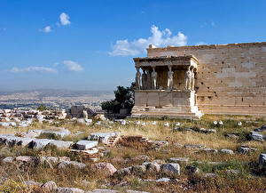 Фото Развалины Греция Храм Эрехтейона. Акрополь