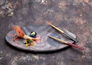 Фотографии Морепродукты Сервировка