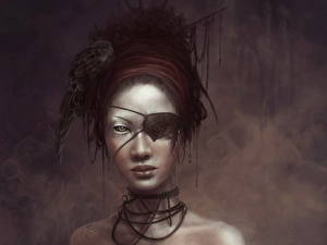 Фотография Lauren K. Cannon Повязкой на глазе Фантастика