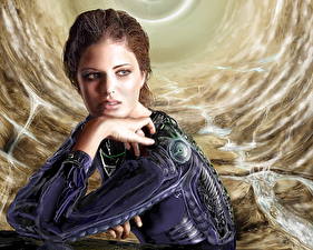 Обои для рабочего стола Maurizio Manzieri Фэнтези Девушки