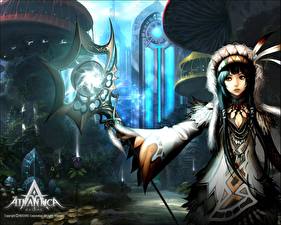 Картинки Atlantica Online Шаман Игры Девушки