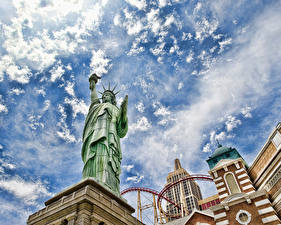 Фотография США Статуя свободы город