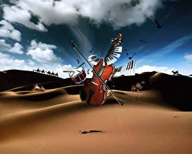 Фото Скрипка 3D Графика