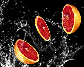 Картинки Фрукты Цитрусовые Грейпфрут Продукты питания