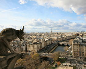 Фотографии Дома Франция Париже вид с Собора Парижской Богоматери Города