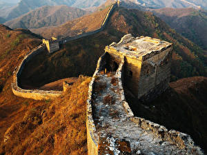 Обои Великая Китайская стена город