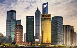 Картинка Небоскребы Китай Шанхай город