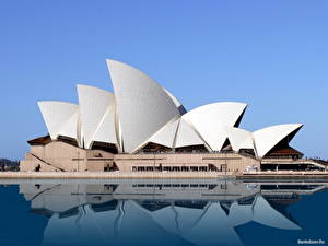 Фотографии Австралия Небо Известные строения Сидней Сиднейский оперный театр город