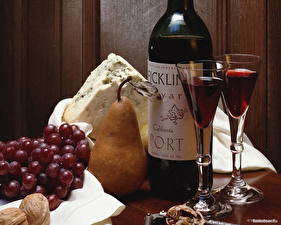 Картинка Напиток Сервировка Вино Бутылки Пища