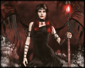 Обои для рабочего стола Eve Hogan 3D Графика Девушки