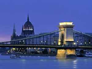 Обои Венгрия Мосты Города
