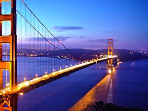 Обои Мосты Штаты Калифорния Сан-Франциско Золотые ворота