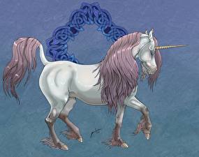 Обои Волшебные животные Единороги Фэнтези