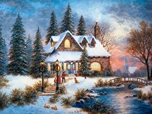 Обои Картина Thomas Kinkade