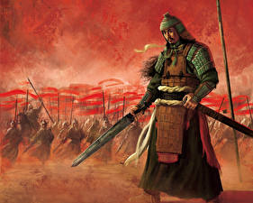 Обои Marc Simonetti Воин Мечи Фантастика