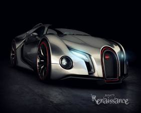 Фотография BUGATTI авто на черном фоне машины