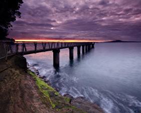 Фото Побережье Причалы Природа