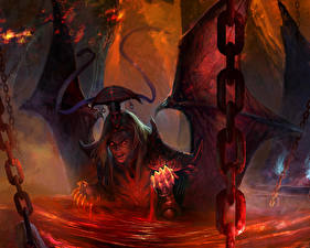 Картинка Демоны жидкий огонь Фантастика