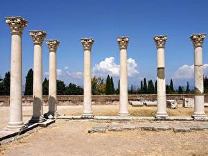 Фотография Развалины Греция Колонна Остров Кос Города