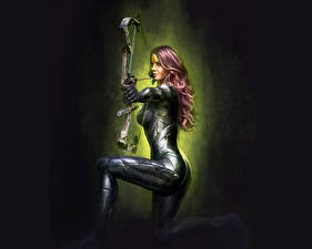 Обои Воители Лучники Доспехах Фэнтези Девушки